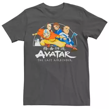 Мужская футболка «Аватар: Последний маг воздуха» с главными героями Licensed Character