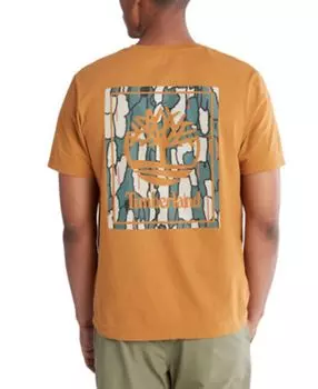 Мужская футболка back stack с камуфляжным логотипом Timberland, мульти