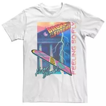Мужская футболка Back to the Future Hover Board Feeling So Fly Licensed Character, черный