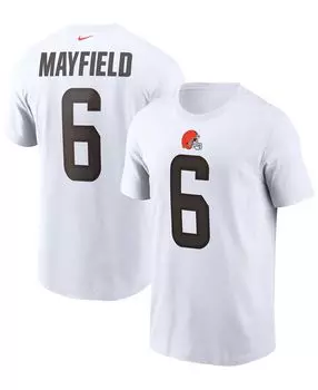 Мужская футболка Baker Mayfield White Cleveland Browns с именем и номером Nike