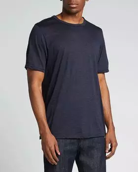 Мужская футболка Bandeira из однотонного кашемира Gabriela Hearst, цвет Navy Melange