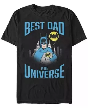 Мужская футболка Batman Best Bat Dad с коротким рукавом Fifth Sun, черный
