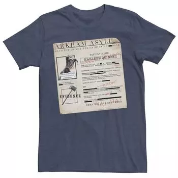 Мужская футболка Batman Harley Quinn Akham Asylum Records DC Comics