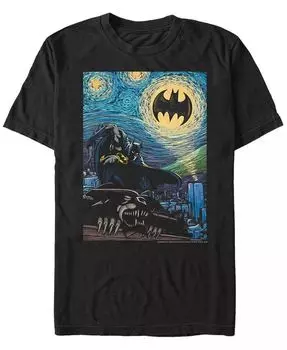 Мужская футболка Batman Stary с коротким рукавом Fifth Sun, черный
