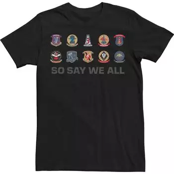 Мужская футболка Battlestar Galactica So Say We All со значками Licensed Character