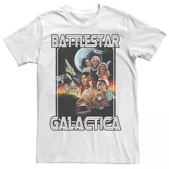 Мужская футболка Battlestar Galactica в стиле ретро с плакатом Licensed Character