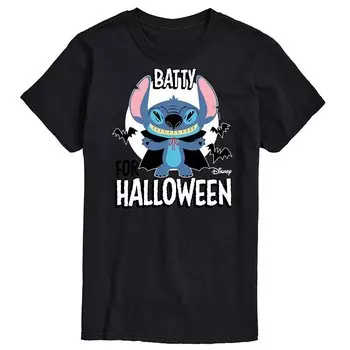 Мужская футболка Batty для Хэллоуина Disney's Lilo & Stitch Licensed Character, черный