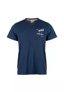 Мужская футболка Beach Day с принтом и стильным V-образным вырезом ROADSIGN australia, темно-синий