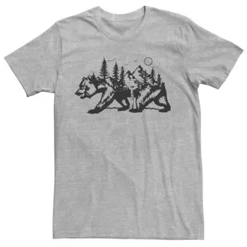 Мужская футболка Bear Forest Fill Licensed Character, цвет Athletic Heather