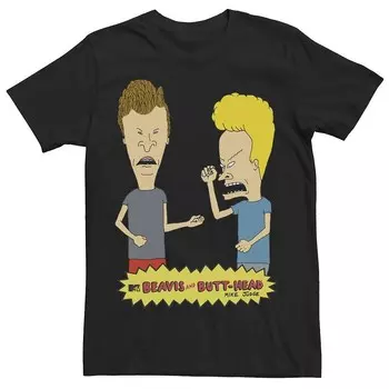 Мужская футболка Beavis and Butt-Head Fist Pump Licensed Character, черный