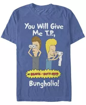 Мужская футболка Beavis and Butthead Come for Your TP с коротким рукавом Fifth Sun, синий
