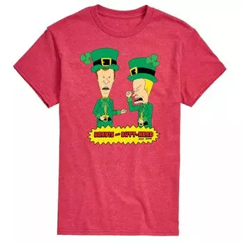 Мужская футболка Beavis And Butthead ко Дню Святого Патрика Licensed Character