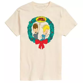 Мужская футболка Beavis And Butthead Rockin' Wreath Licensed Character