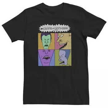 Мужская футболка Beavis And Butthead с абстрактными квадратами и короткими рукавами Licensed Character