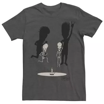 Мужская футболка Beavis and Butthead Skeletons Rocking Out Portrait Licensed Character