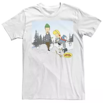 Мужская футболка Beavis And Butthead Snowman с короткими рукавами Licensed Character