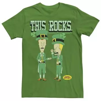 Мужская футболка Beavis And Butthead This Rocks ко Дню Святого Патрика Licensed Character