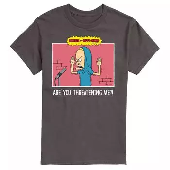 Мужская футболка Beavis And Butthead Threating Me Tee Licensed Character