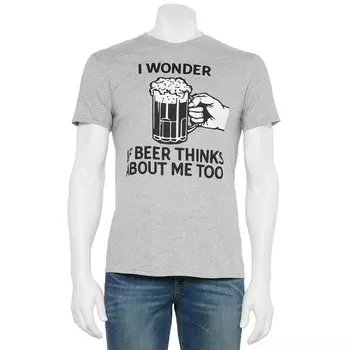 Мужская футболка Beer Things Licensed Character, цвет Heather Gray