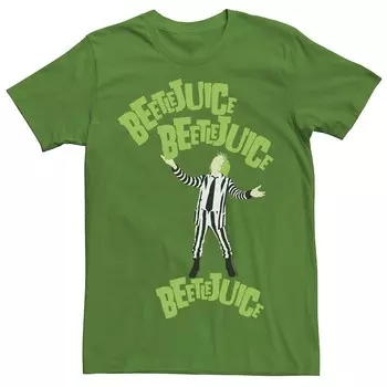 Мужская футболка Beetlejuice Chant с надписью и портретом Licensed Character, цвет Kelly