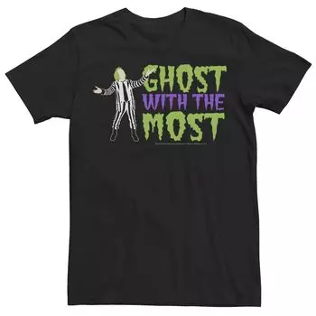 Мужская футболка Beetlejuice Ghost с текстовым плакатом Licensed Character