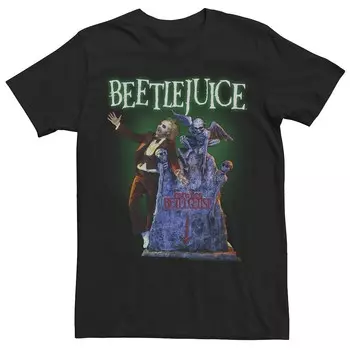 Мужская футболка Beetlejuice Here Lies Betelgeuse Tomb Stone Licensed Character, черный