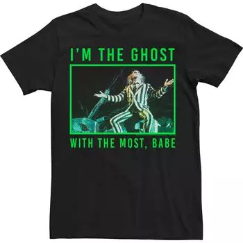 Мужская футболка Beetlejuice Most Ghost Meme Photo Real Licensed Character