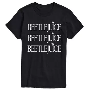 Мужская футболка Beetlejuice Stacked Licensed Character, черный