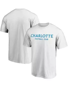 Мужская футболка белого цвета с фирменной надписью charlotte fc Fanatics, белый
