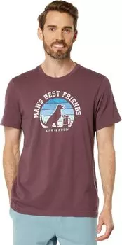 Мужская футболка Best Friends с короткими рукавами Crusher Life is Good, цвет Mahogany Brown