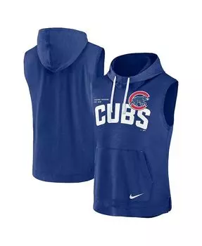Мужская футболка без рукавов с капюшоном Royal Chicago Cubs Athletic Nike, синий