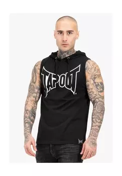 Мужская футболка без рукавов с капюшоном стандартного кроя ALAMEDA HOOD TAPOUT, черно-белый