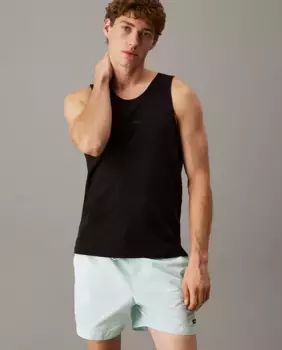 Мужская футболка без рукавов с логотипом спереди Calvin Klein, чёрный