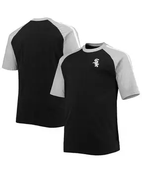 Мужская футболка big and tall black and heathered grey chicago white sox b&t curcular raglan Profile, мульти