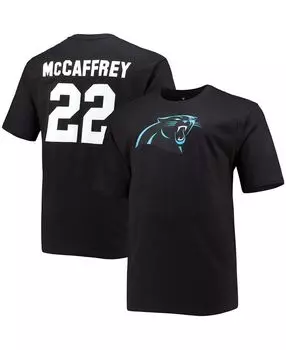 Мужская футболка big and tall christian mccaffrey black carolina panthers с именем игрока и номером Fanatics, черный