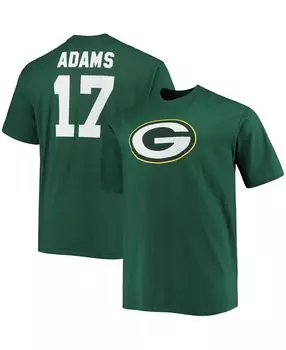 Мужская футболка big and tall davante adams green green bay packers с именем игрока и номером Fanatics, зеленый