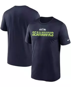Мужская футболка big and tall navy seattle seahawks legend microtype performance Nike, синий