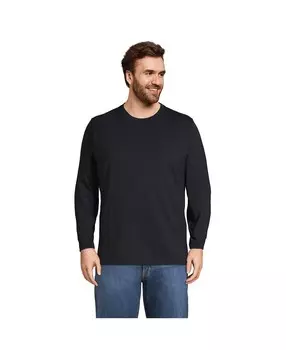 Мужская футболка Big and Tall Super-T с длинным рукавом Lands' End