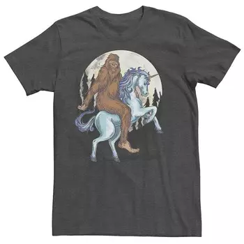 Мужская футболка Big Foot с рисунком единорога Licensed Character, цвет Charcoal Heather