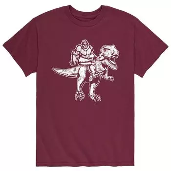 Мужская футболка Bigfoot Riding T-Rex Licensed Character
