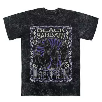 Мужская футболка Black Sabbath Master Of Reality с графическим рисунком, минеральная стирка Licensed Character