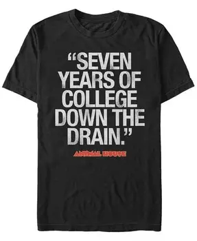 Мужская футболка Bluto 7 Years Of College с коротким рукавом от Animal House National Lampoon Fifth Sun, черный