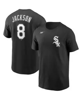 Мужская футболка bo jackson black chicago white sox cooperstown collection name & number Nike, черный