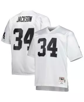 Мужская футболка bo jackson white las vegas raiders big and tall 1988 года, копия джерси для пенсионеров Mitchell & Ness, белый