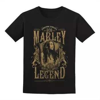 Мужская футболка Bob Marley Licensed Character, черный