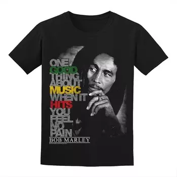 Мужская футболка Bob Marley Licensed Character, черный