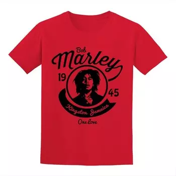 Мужская футболка Bob Marley Licensed Character, красный