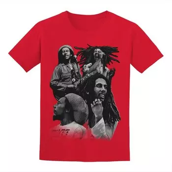 Мужская футболка Bob Marley Licensed Character, красный