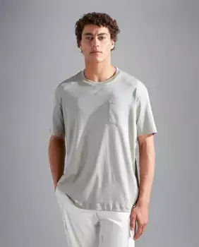 Мужская футболка, большие размеры, короткие рукава, нагрудные карманы Paul & Shark, цвет Kaki