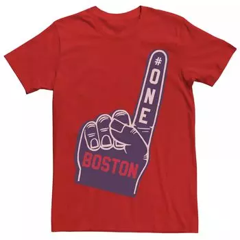 Мужская футболка Boston Number One из пенопласта с рисунком на пальцах Licensed Character